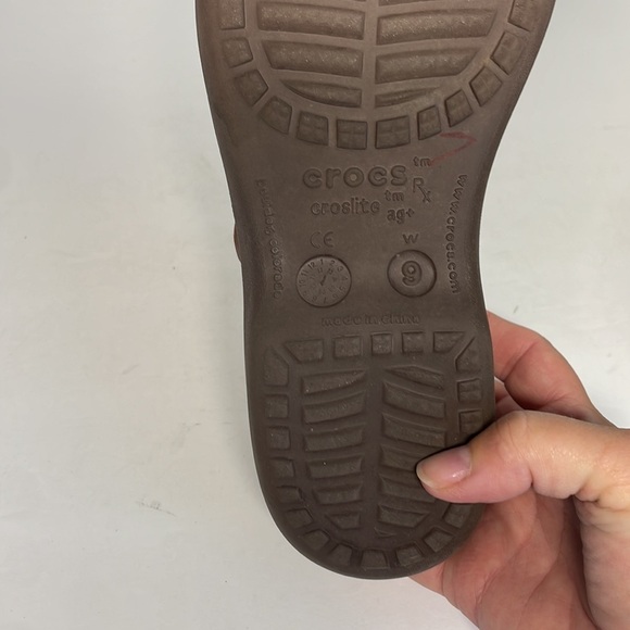 Crocs Women's Mary Jane Comfort Shoes Brown 9 - Picture 6 of 6